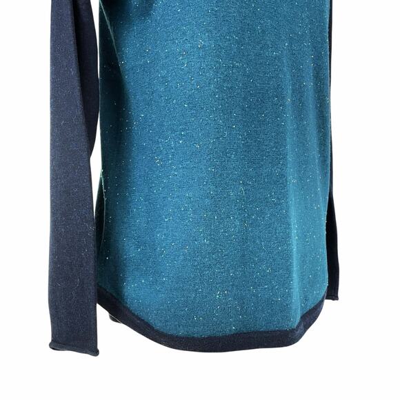 SMARTWOOL Women's Shadow Pine Colorblock Crew Sweater Twilight Blue Donegal Sz S - Picture 5 of 9